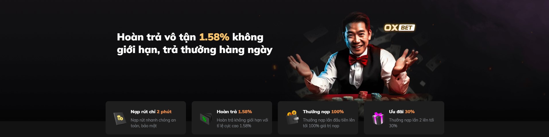 Hoàn trả không giới hạn tại Oxbet