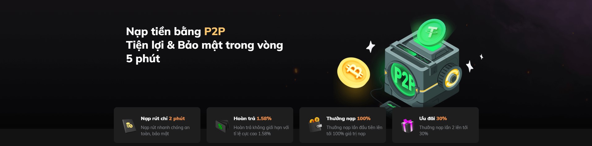 Nạp tiền bằng P2P tại Oxbet