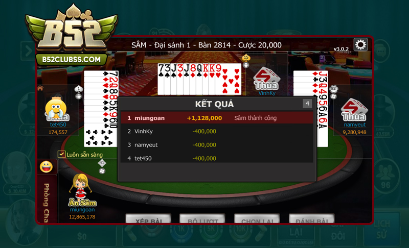 Chi tiết các bước chơi game bài Sâm tại B52 club hiệu quả
